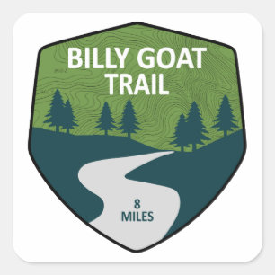 Billy Goat Trail Maryland Fyrkantigt Klistermärke