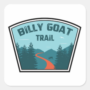 Billy Goat Trail Maryland Fyrkantigt Klistermärke