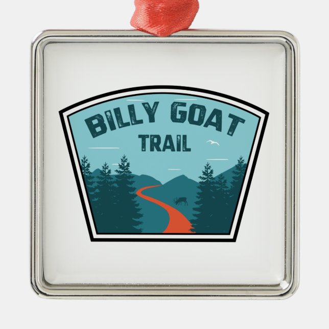 Billy Goat Trail Maryland Julgransprydnad Metall (Framsidan)