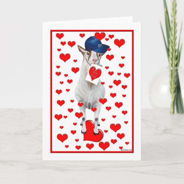 Billy Goat Valentine Card Helgkort (Framsida)