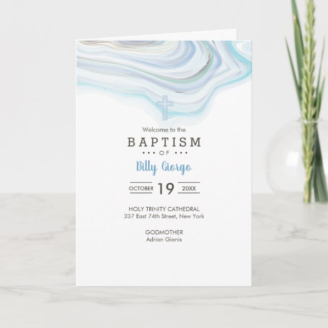 Billy Grekisk-ortodox Church Baptism Program (Framsida)