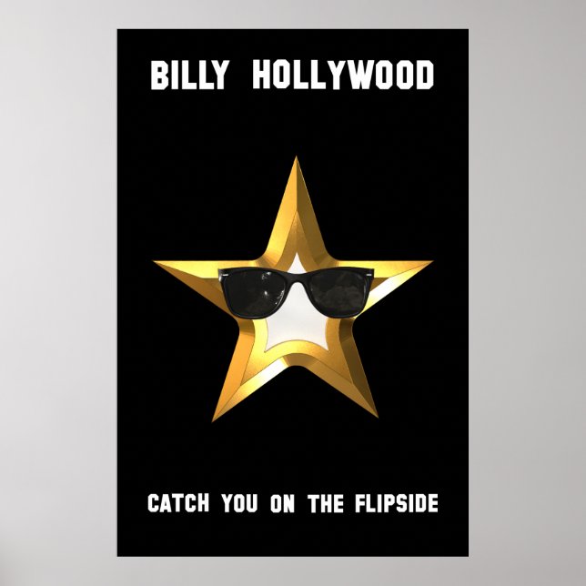 Billy Hollywood Movie Poster i Black (Framsidan)