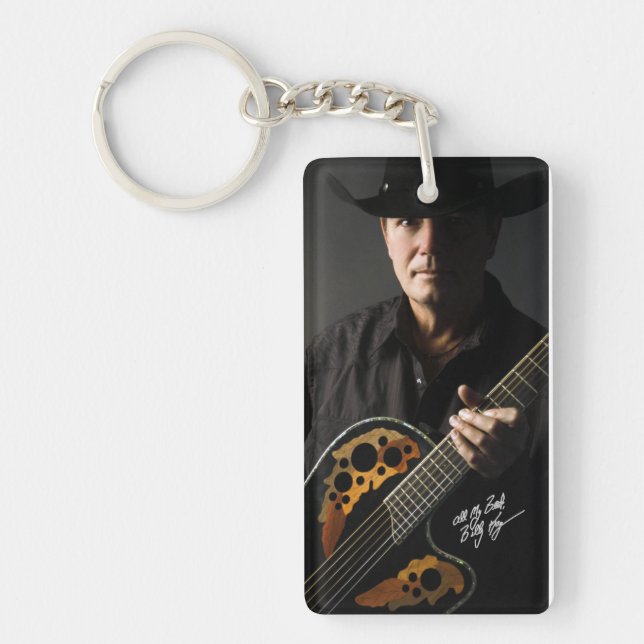 Billy Kay Cowboy Guitar Acrylic Keychains Nyckelring (Framsidan)