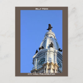 Billy Penn City Hall Philadelphia Vykort