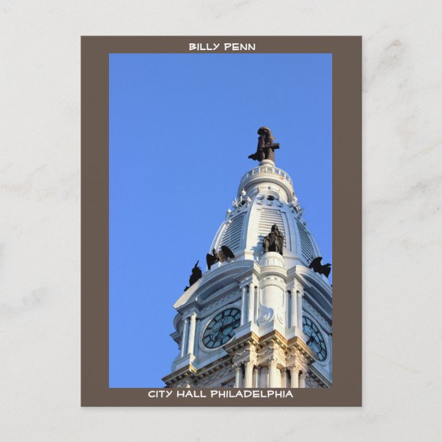 Billy Penn City Hall Philadelphia Vykort (Framsida)