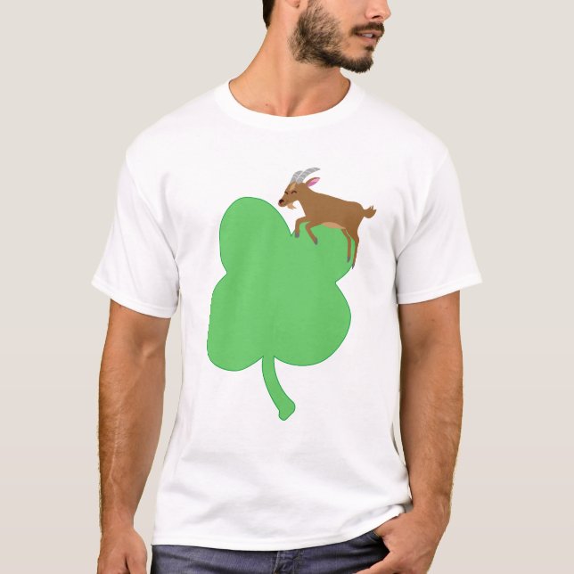 Billy Swags White St Patricks Goat Themed T-shirt (Framsida)