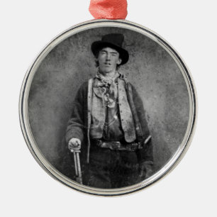 Billy The Kid, amerikansk brottsling från Vilda Vä Julgransprydnad Metall