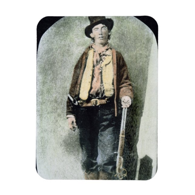 Billy the Kid (färgad engrave) Magnet (Vertikal)
