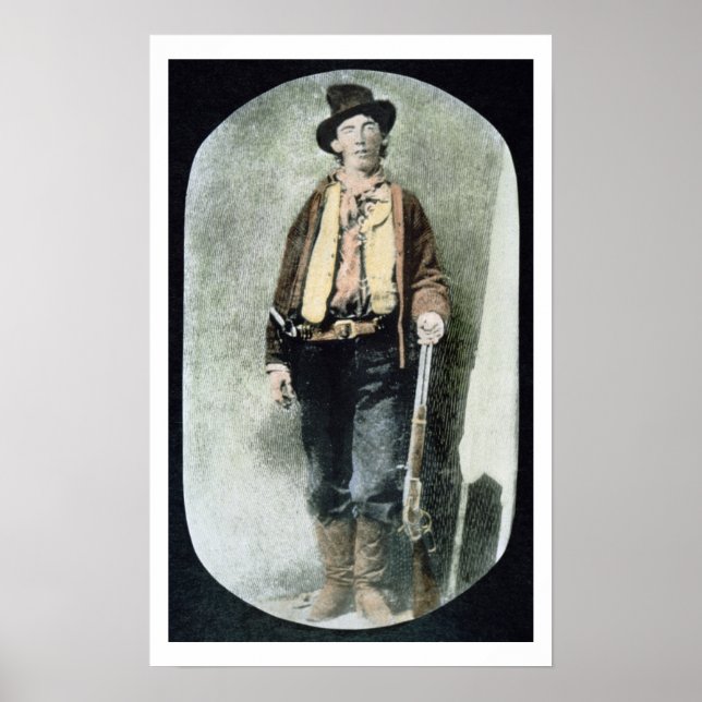 Billy the Kid (färgad engrave) Poster (Framsidan)