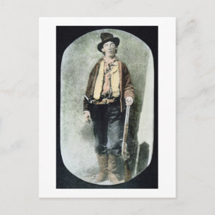 Billy the Kid (färgad engrave) Vykort
