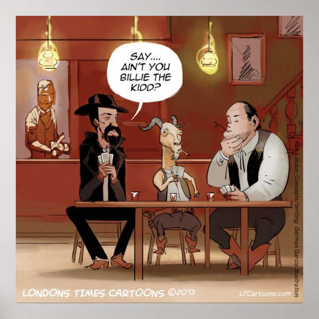 Billy The Kid? Funny Goat Poster (Framsidan)