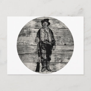 Billy The Kid on Wood Vykort