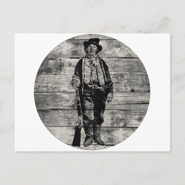Billy The Kid on Wood Vykort (Framsida)
