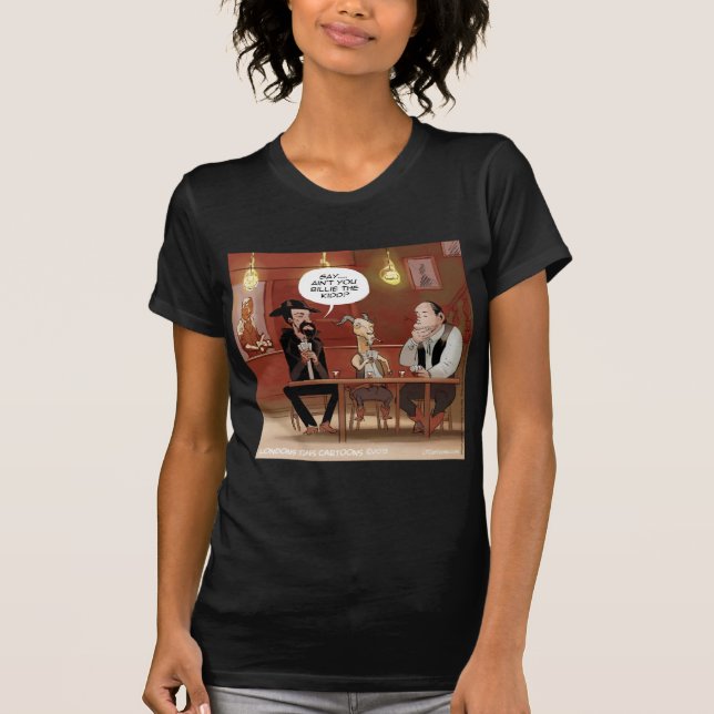Billy The Kid? Rolig Gettecknad Serie Tee Shirt (Framsida)