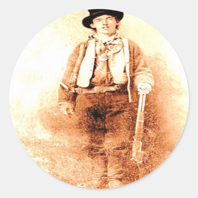 Billy the Kid Runt Klistermärke (Framsida)