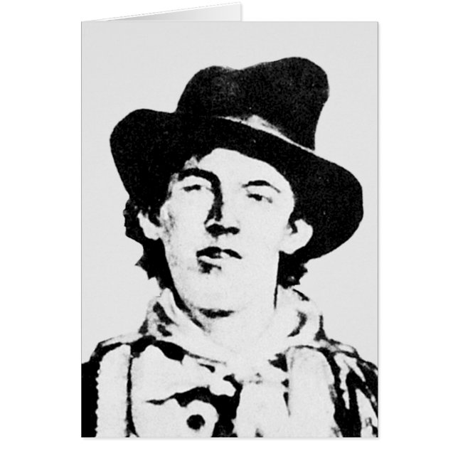 Billy The Kid ~ William H. Bonney/Outlaw Hälsningskort (Framsidan)