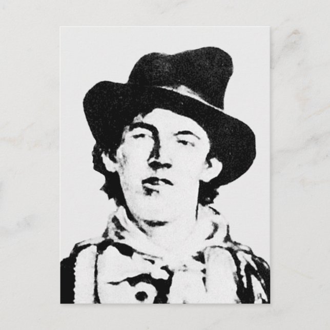 Billy The Kid ~ William H. Bonney/Outlaw Vykort (Framsida)