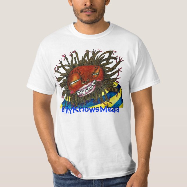BillyKnowsMedia QRCode tshirtmanar Tee Shirt (Framsida)