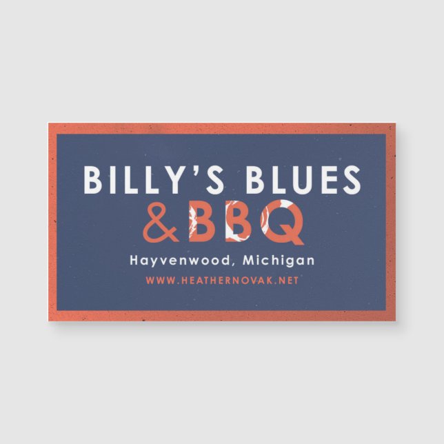 Billy's Blues & BBQ Magnet! (Framsida)