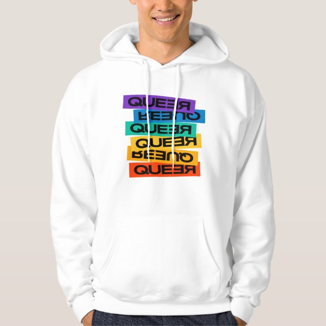 Bilmagnet. HBT+Pride. Köer. Hoodie (Framsida)