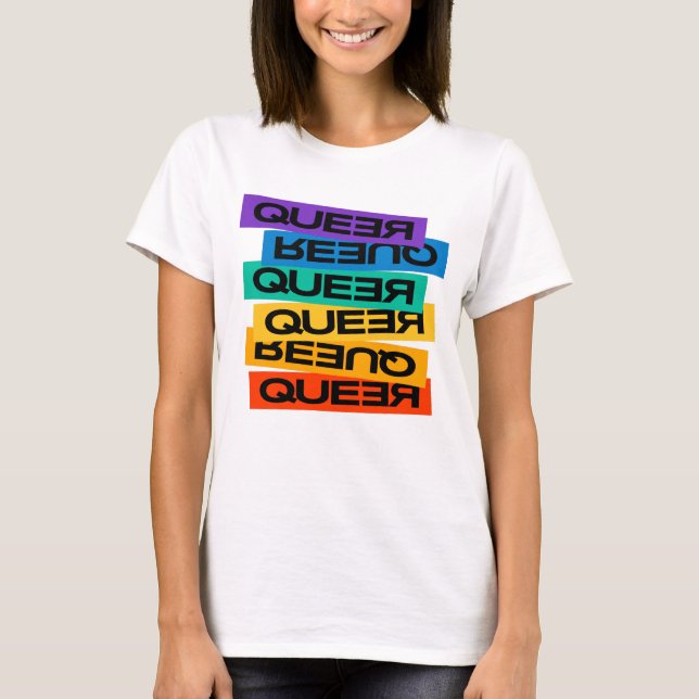 Bilmagnet. HBT+Pride. Köer. T Shirt (Framsida)