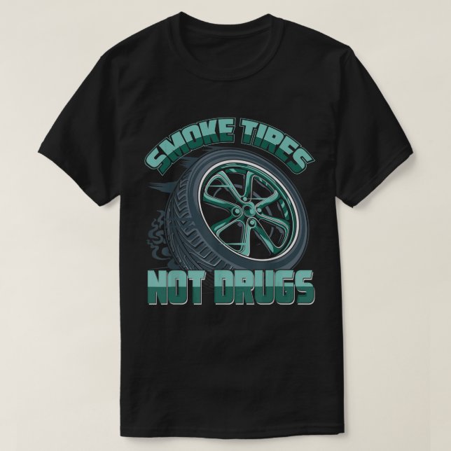 Bilmekaniker Killen Röker Däck Inte Narkotika T Shirt (Design framsida)