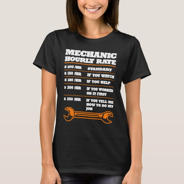 Bilmekaniker yrkestillbehör t shirt (Framsida)