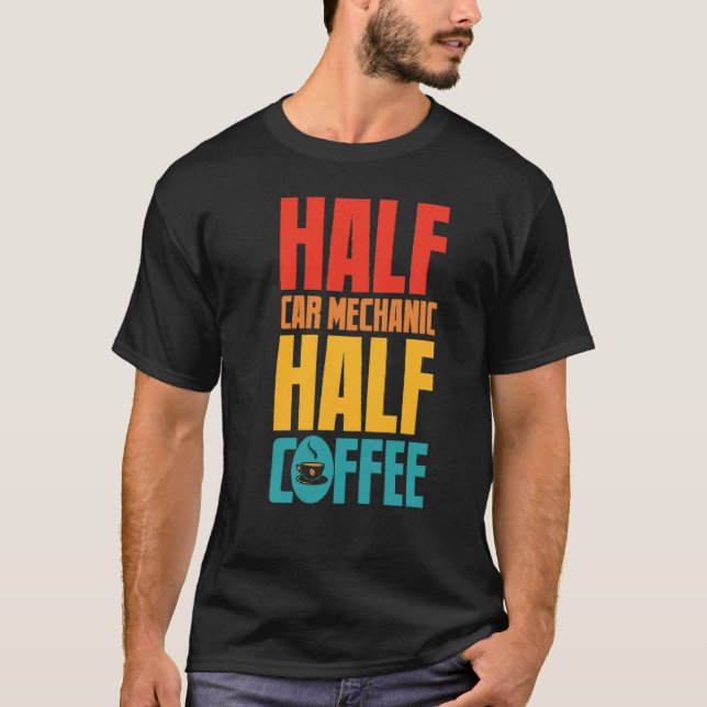 Bilmekaniska medel för kaffe Älskare T Shirt (Framsida)
