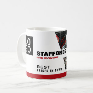 Bilmotor, annonsering om automatisk återgivning kaffemugg