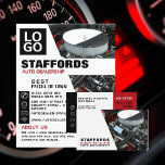 Bilmotor, annonsering om automatisk återgivning reklamblad<br><div class="desc">Bilmotor,  annonsering av annonser för automatisk varning via Affärskortet Store.</div>