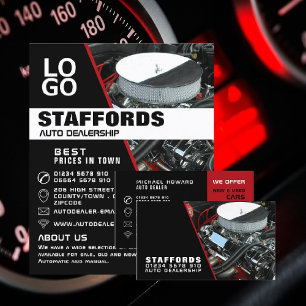 Bilmotor, annonsering om automatisk återgivning reklamblad