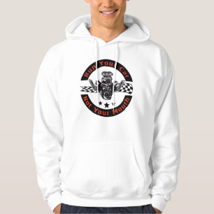 Bilmotor Drag Tävla Fläkt Rennauto V8 Mekanik Hoodie