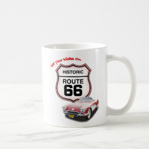 Bilmugg för rutt 66 kaffemugg