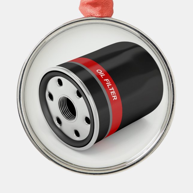 Bilolja filtrerar julgransprydnad metall (Framsidan)