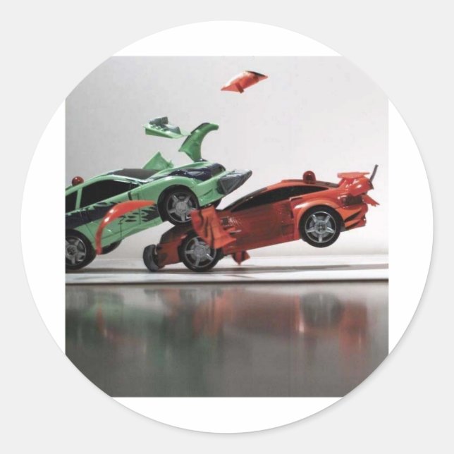 bilolycka runt klistermärke (Framsida)