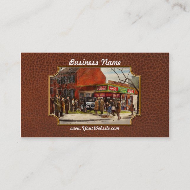 Bilolycka - Tittar ut för nummer ett 1921 Visitkort (Framsida)