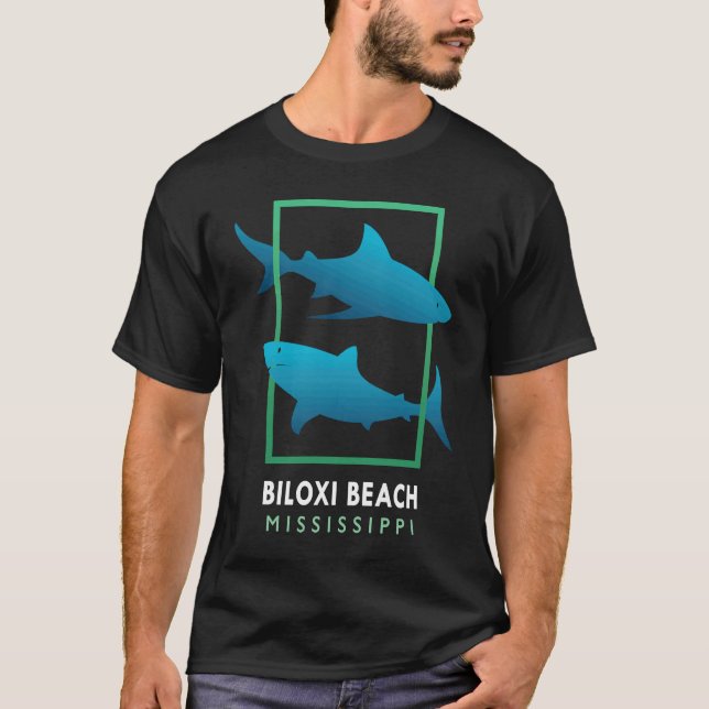 Biloxi Beach  Mississippi  Souvenir T Shirt (Framsida)