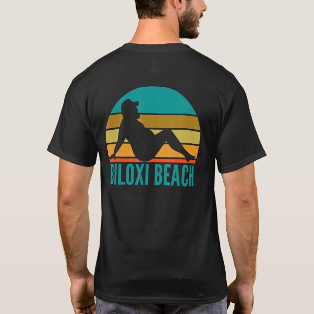 Biloxi Beach Mississippi Tjock Drinking T Shirt (Baksida)