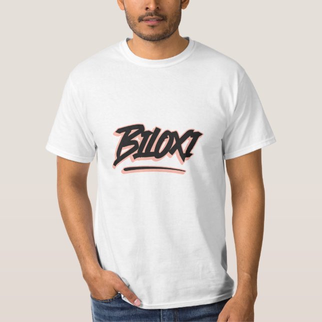 Biloxi Graffiti Stil T-Shirt (Framsida)