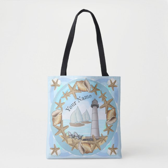 Biloxi Lighthouse tote bag Tygkasse (Framsida)