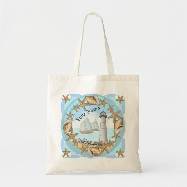Biloxi Lighthouse tote bag Tygkasse (Framsidan)