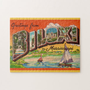 Biloxi Mississippi Hälsning vykort Pussel