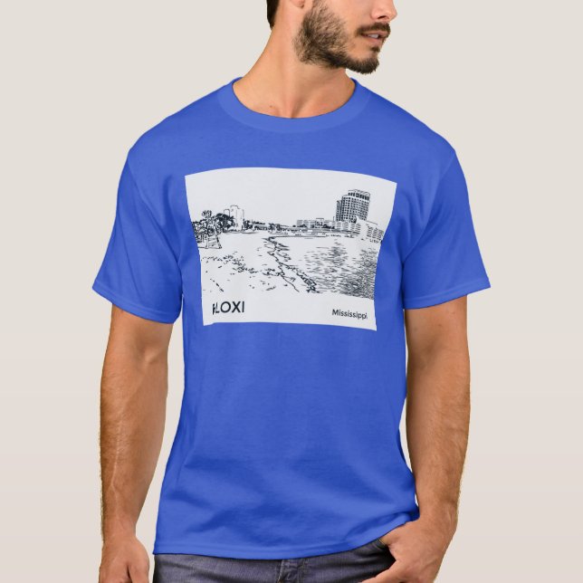 Biloxi Mississippi Oversized T Shirt (Framsida)