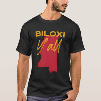 Biloxi Mississippi Y'All Pride State Karta Cute T Shirt