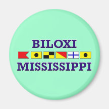 Biloxi Nautical Flaggor Magnet