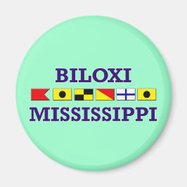 Biloxi Nautical Flaggor Magnet
