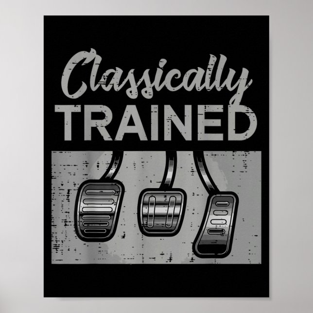 Bilpedaler klassiskt tränad manuell växellåda poster (Framsidan)