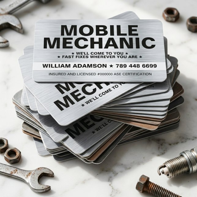 BILPROFFS, BILREPARATION | BILMekaniker SERVICE Visitkort (auto mechanic business cards, auto repair business cards)