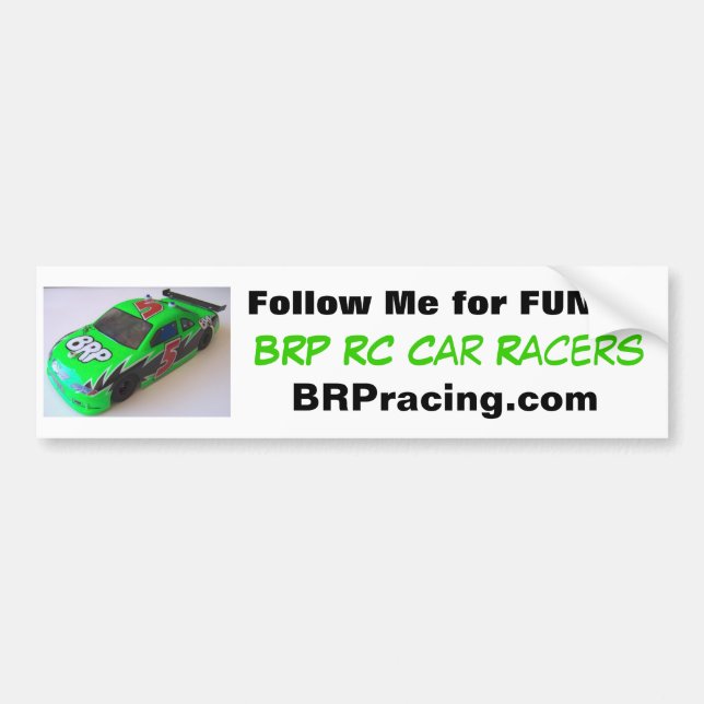 Bilracers för BRP RC följer mig för roligt Bildekal (Framsidan)
