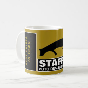 Bilreklam, Logotyp för automatisk varning Kaffemugg